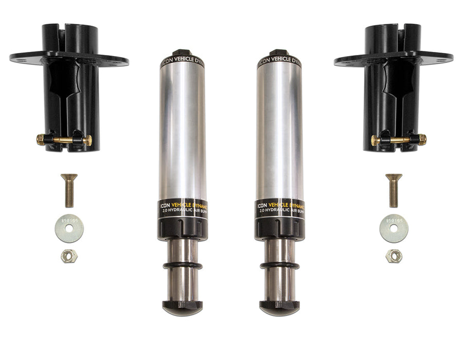 ICON 2020-2023 Jeep Gladiator/2018-2023 Wrangler JL/2007-2018 Wrangler JK, Front, 2.0 Hydraulic Bump Stop Kit for Jeep Wrangler JK