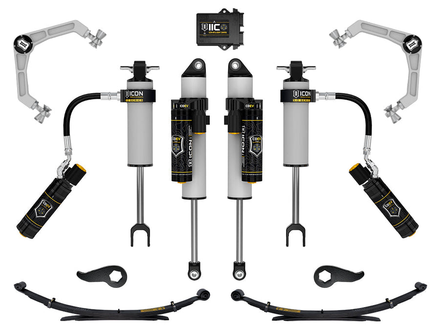 ICON 2020-2026 Chevrolet Silverado/GMC Sierra 2500/3500 HD, 2-3.5" Lift, Stage 3 3.0 Suspension System, Billet, w/ Leaf Packs for Chevrolet Silverado