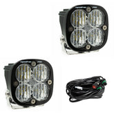Squadron Pro Black LED Auxiliary Light Pod Pair Wide Cornering Clear