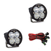 Squadron-R Pro Black LED Auxiliary Light Pod Pair Driving/Combo Clear