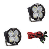 Squadron-R Pro Black LED Auxiliary Light Pod Pair Wide Cornering Clear