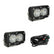 S2 Pro Black LED Auxiliary Light Pod Pair Wide Cornering Clear