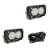 S2 Pro Black LED Auxiliary Light Pod Pair Work/Scene Clear