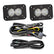 S2 Pro Black Flush Mount LED Light Pod Reverse Kit Wide Cornering Clear