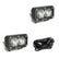 S2 Sport Black LED Auxiliary Light Pod Pair Spot Clear