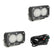 S2 Sport Black LED Auxiliary Light Pod Pair Work/Scene Clear