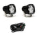 S1 Black LED Auxiliary Light Pod Pair Wide Cornering Clear