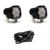 S1 Black LED Auxiliary Light Pod Pair Work/Scene Clear