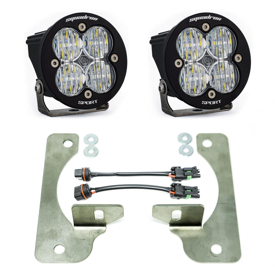 Jeep JL/JT Squadron-R Sport Fog Pocket Light Kit - Jeep 2020-2026 Gladiator; 2018-2026 Wrangler JL; NOTE: w/ OE Rubicon Bumper Wide Cornering Clear