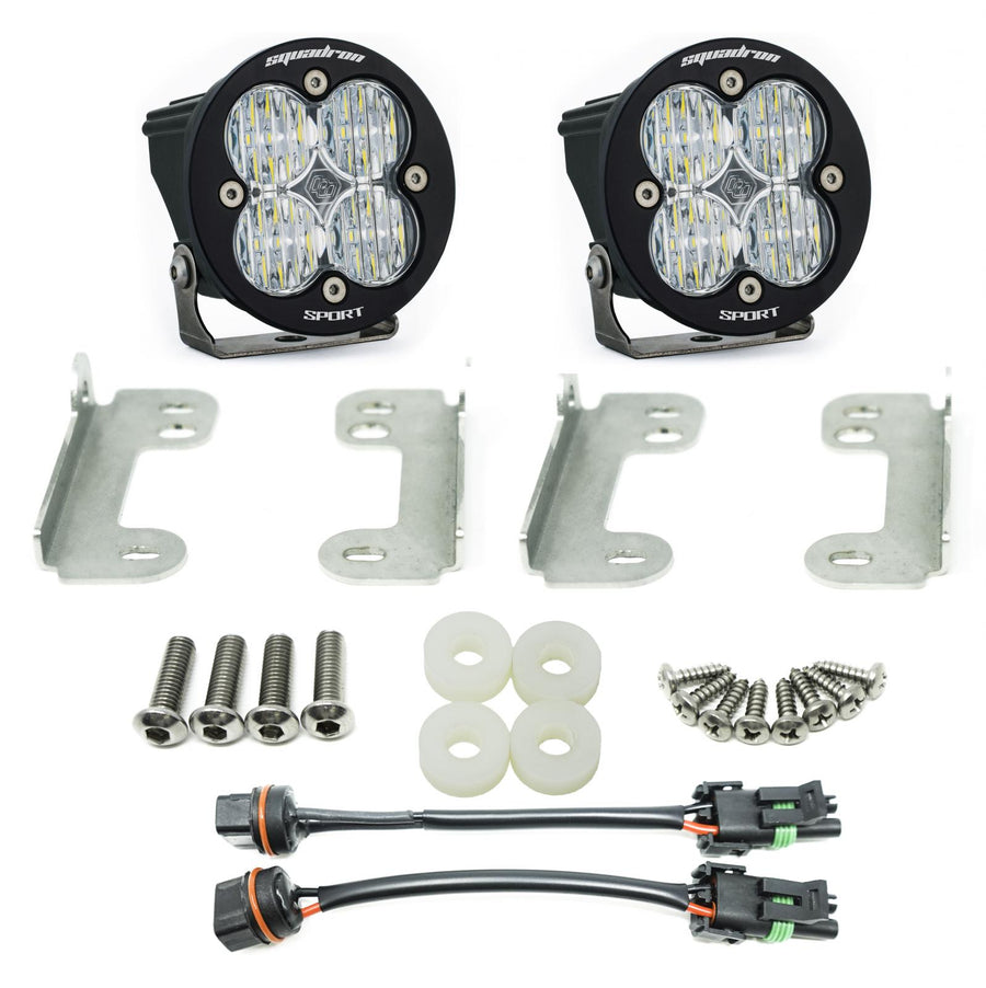 Jeep JL/JT Squadron-R Sport Fog Pocket Light Kit - Jeep 2020-2026 Gladiator; 2018-2026 Wrangler JL; NOTE: w/ OE Sahara Bumper Wide Cornering Clear
