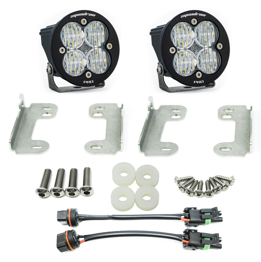 Jeep JL/JT Squadron-R Pro Fog Pocket Light Kit - Jeep 2020-2026 Gladiator; 2018-2026 Wrangler JL; NOTE: w/ OE Sahara Bumper Wide Cornering Clear