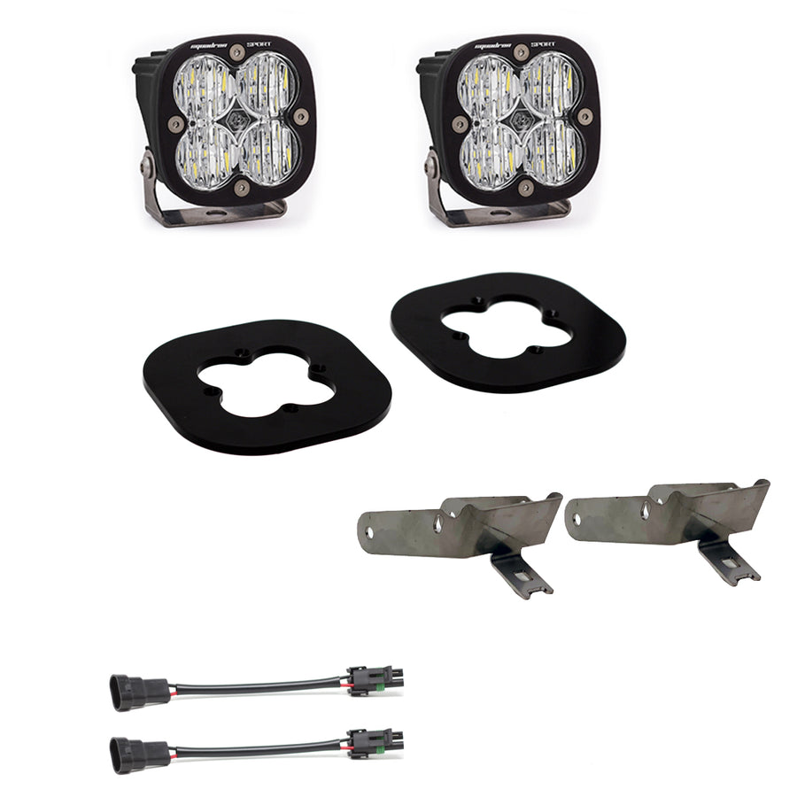 Ford Squadron Pro Fog Pocket Light Kit - Ford 2011-16 F-250/350 Super Duty Wide Cornering Clear