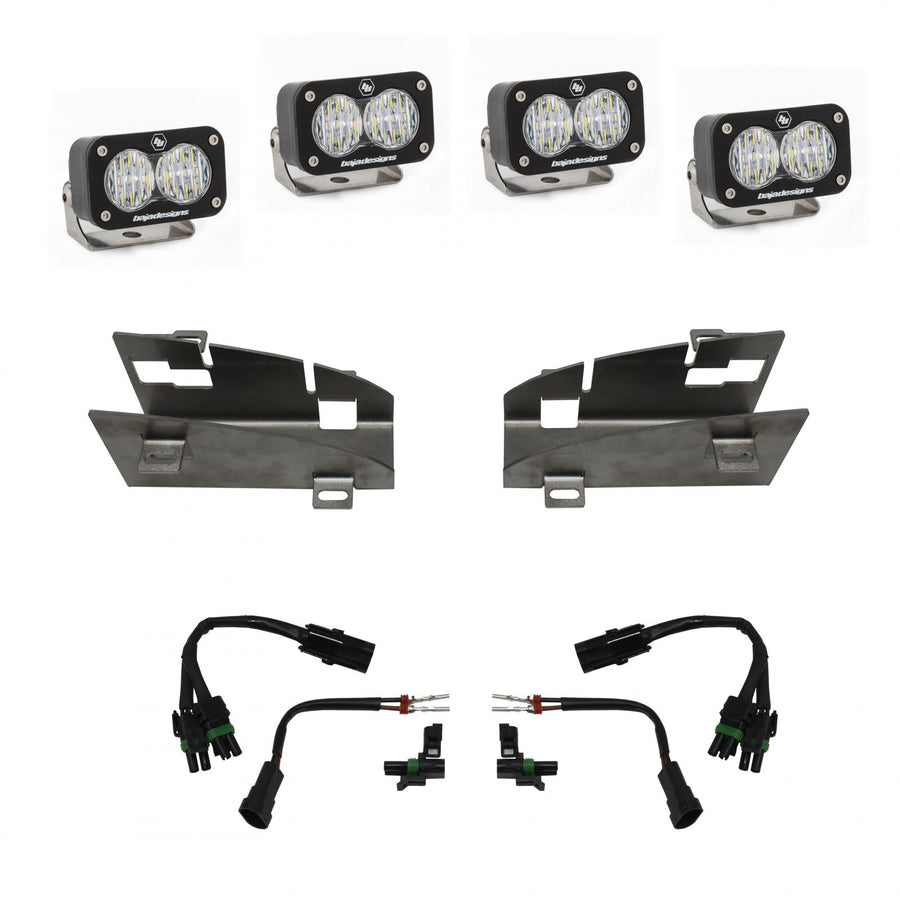RAM S2 Sport Dual Fog Pocket Light Kit - RAM 2019-24 1500 Rebel; 2021-24 1500 TRX Wide Cornering Clear