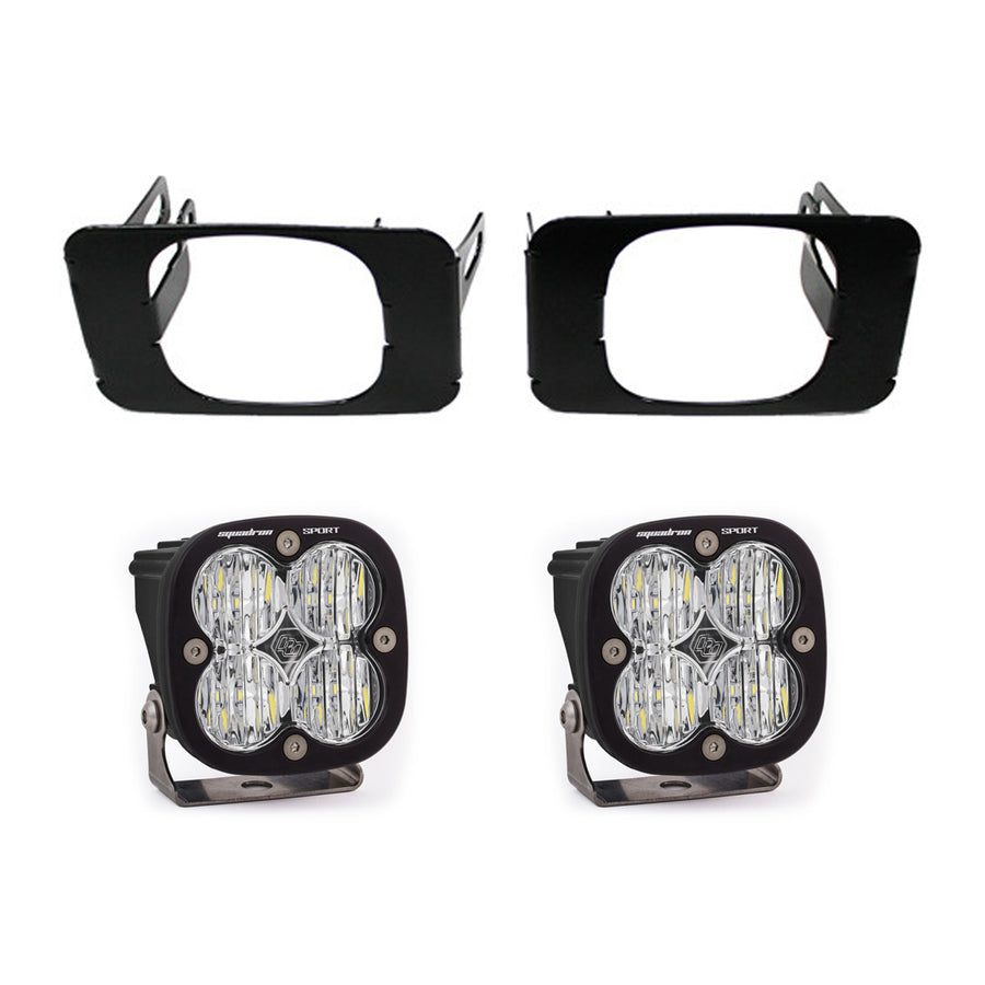 Ford Squadron Sport Fog Pocket Light Kit - Ford 2015-20 F-150; 2017-22 F-250/350 Super Duty Wide Cornering Clear