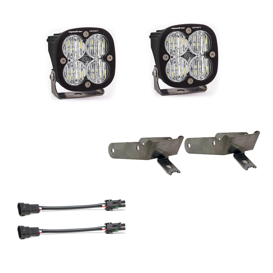 Ford Squadron Sport Fog Pocket Light Kit - Ford 1999-10 F-250/350 Super Duty Wide Cornering Clear