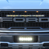 Ford OnX6+ 10 Inch Grille Lower Light Bar Kit - Ford 2017-20 F-150; NOTE: Raptor Driving/Combo Clear