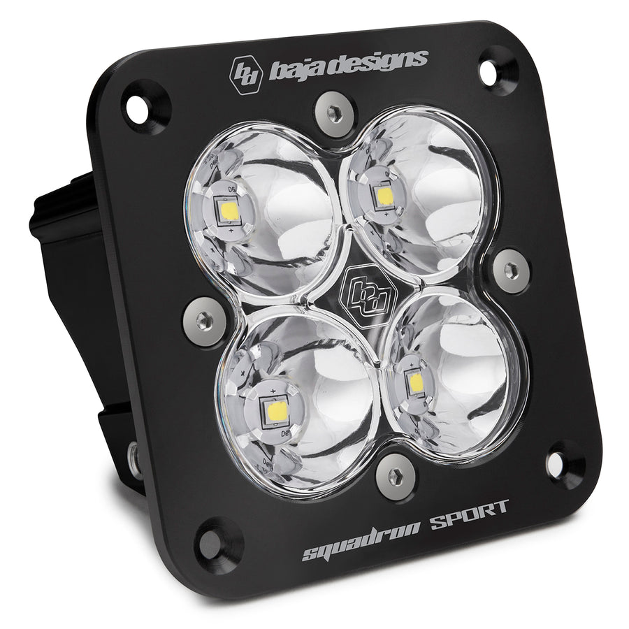 Squadron Sport Black Flush Mount LED Auxiliary Light Pod Spot Clear