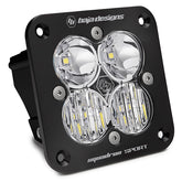 Squadron Sport Black Flush Mount LED Auxiliary Light Pod Driving/Combo Clear