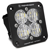 Squadron Sport Black Flush Mount LED Auxiliary Light Pod Wide Cornering Clear