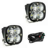 Squadron Sport Black LED Auxiliary Light Pod Pair Spot Clear