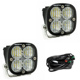 Squadron Sport Black LED Auxiliary Light Pod Pair Wide Cornering Clear