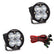 Squadron-R Sport Black LED Auxiliary Light Pod Pair Spot Clear