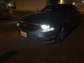 10-12 Ford Mustang LUXX-Series LED Projector Headlights Chrome | AlphaRex