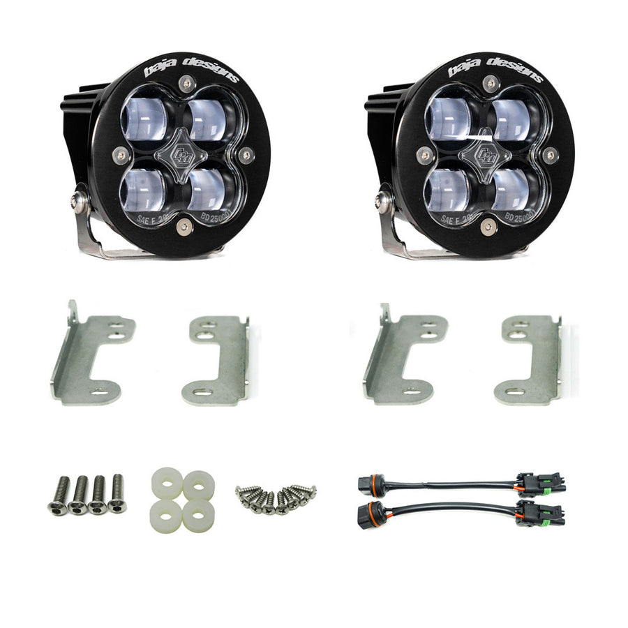 Jeep JK Squadron-R SAE Fog Pocket Light Kit - Jeep 2007-09 Wrangler JK; NOTE: w/ Standard OE Bumper SAE Fog Clear