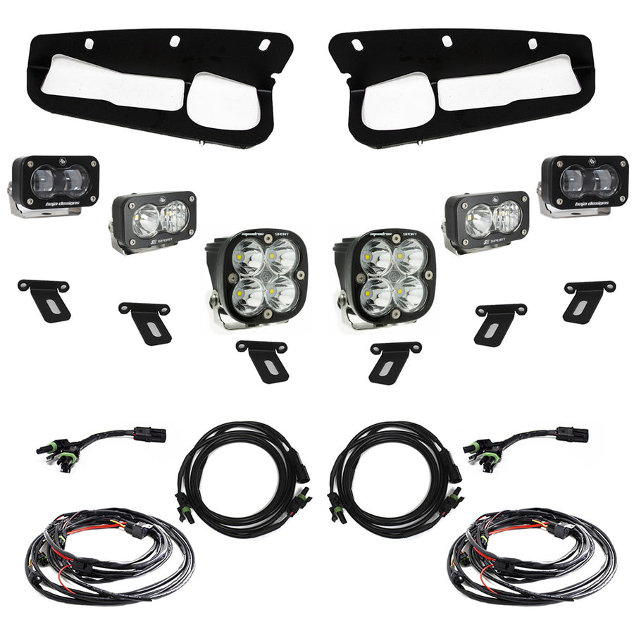 Ford S2 SAE “Sportsmen” Fog Pocket Light Kit - Ford 2021-2026 Bronco; Steel Bumper Clear Toggle