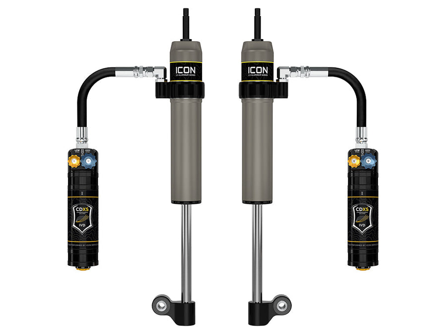 ICON 2005-2023 Toyota Tacoma, Rear, V.S. 2.5 Aluminum Series RXT Shock Absorbers, Remote Reservoir w/ CDXS, Pair for Toyota Tacoma