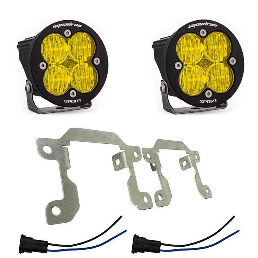 Ford/Subaru Squadron-R Sport Fog Pocket Light Kit - Ford 2014-17 Fiesta ST; 2013-14 Focus ST; 2013-16 Fusion; 2015-17 Mustang; 2015-16 Transit; 2013-16 BRZ/Impreza; 2013-19 Crosstrek; 2014-18 Forrester, 2010-12 Legacy/Outback; 2015-19 WRX/STI Wide Cornering Baja Amber