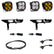 Ford Squadron SAE/Sport Fog Pocket Light Kit - Ford 2021-23 F-150; NOTE: w/ Daytime Running Lights (DRL) SAE Fog Baja Amber