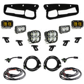 Ford S2 SAE “Sportsmen” Fog Pocket Light Kit - Ford 2021-2026 Bronco; Steel Bumper Baja Amber Toggle