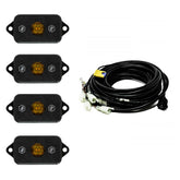 LED Rock Light Kit Baja Amber