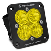 Squadron Sport Black Flush Mount LED Auxiliary Light Pod Driving/Combo Baja Amber
