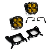 Chevy Squadron SAE Fog Pocket Light Kit - Chevy 2019-22 Silverado 1500 / 2020-22 2500HD/3500HD SAE Fog Baja Amber