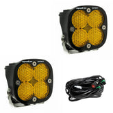 Squadron Sport Black LED Auxiliary Light Pod Pair Work/Scene Baja Amber