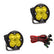 Squadron-R Sport Black LED Auxiliary Light Pod Pair Driving/Combo Baja Amber