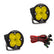 Squadron-R Sport Black LED Auxiliary Light Pod Pair Wide Cornering Baja Amber