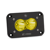 S2 Pro Black Flush Mount LED Auxiliary Light Pod Spot Baja Amber