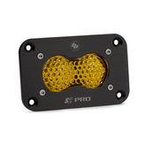 S2 Pro Black Flush Mount LED Auxiliary Light Pod Work/Scene Baja Amber