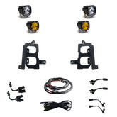 GMC S1 Dual Fog Pocket Light Kit - GMC 2019-22 Sierra 1500 Wide Cornering/Spot Baja Amber/Clear