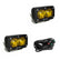 S2 Pro Black LED Auxiliary Light Pod Pair Spot Baja Amber