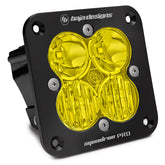 Squadron Pro Black Flush Mount LED Auxiliary Light Pod Driving/Combo Baja Amber