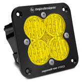Squadron Pro Black Flush Mount LED Auxiliary Light Pod Wide Cornering Baja Amber