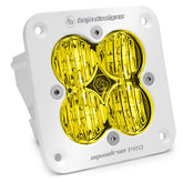 Squadron Pro White Flush Mount LED Auxiliary Light Pod Wide Cornering Baja Amber