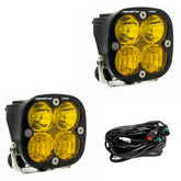 Squadron Pro Black LED Auxiliary Light Pod Pair Driving/Combo Baja Amber