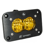 S2 Sport Black Flush Mount LED Auxiliary Light Pod Wide Cornering Baja Amber