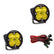 Squadron-R Pro Black LED Auxiliary Light Pod Pair Driving/Combo Baja Amber