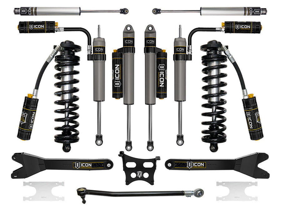 ICON 2023-2025 Ford F-250/F-350 Super Duty 4WD, 2.5-3" Lift, Stage 5 Coilover Conversion System with Radius Arms for Ford Super Duty